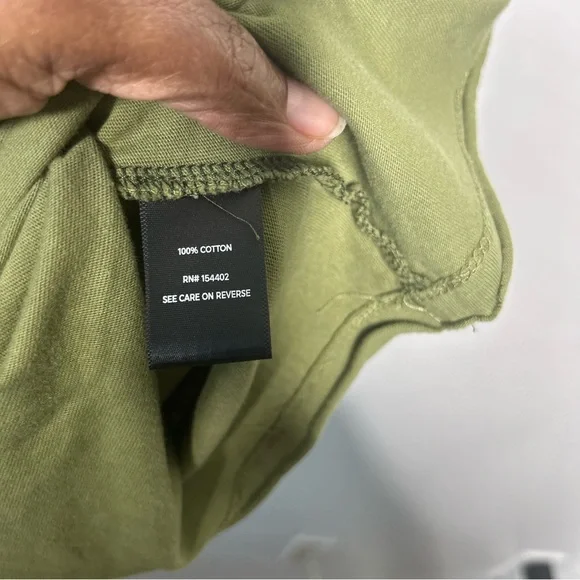 NWT Olive Green Dip-Dye Short Sleeve Women's T-Shirt Material Dress Size 2X - Picture 6 of 13